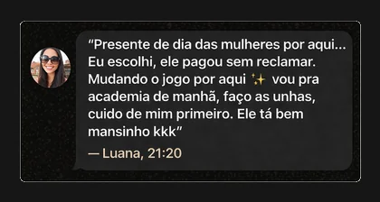 Depoimento de aluna